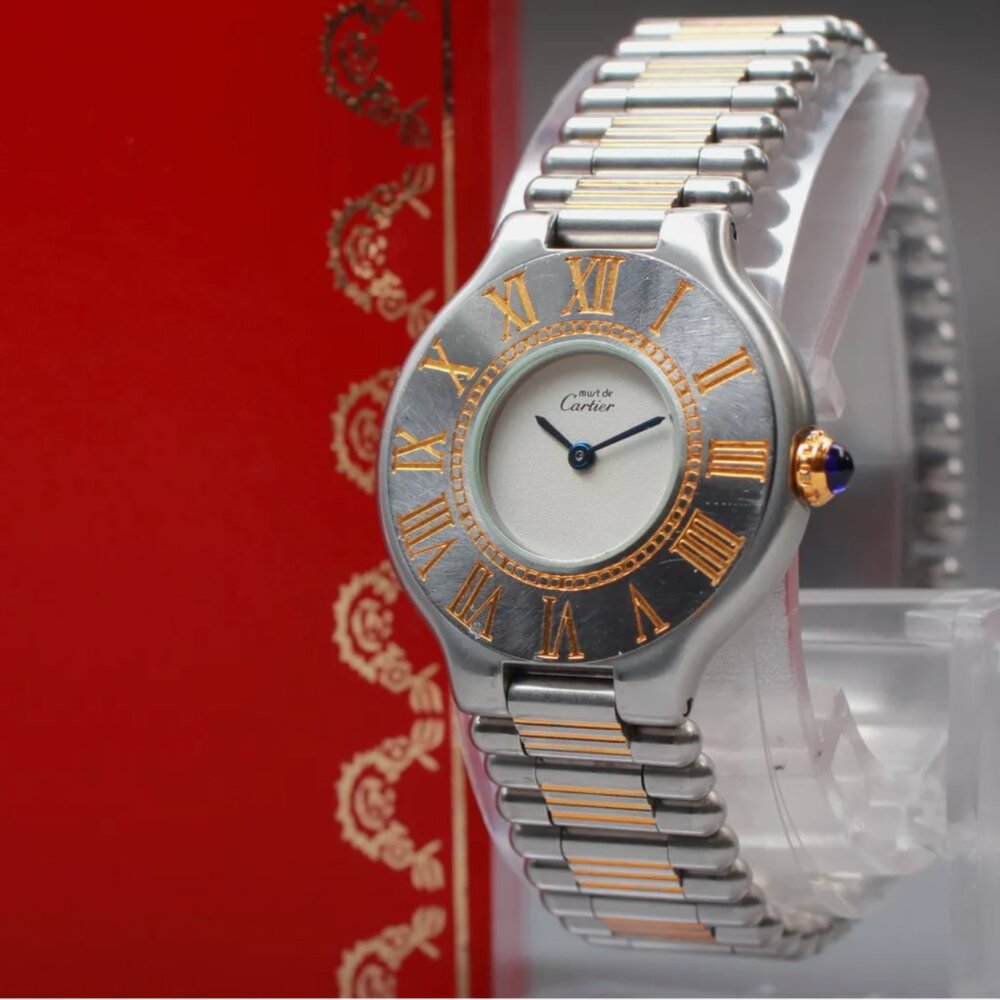 Ladies Cartier Must De Watch With Box New Battery